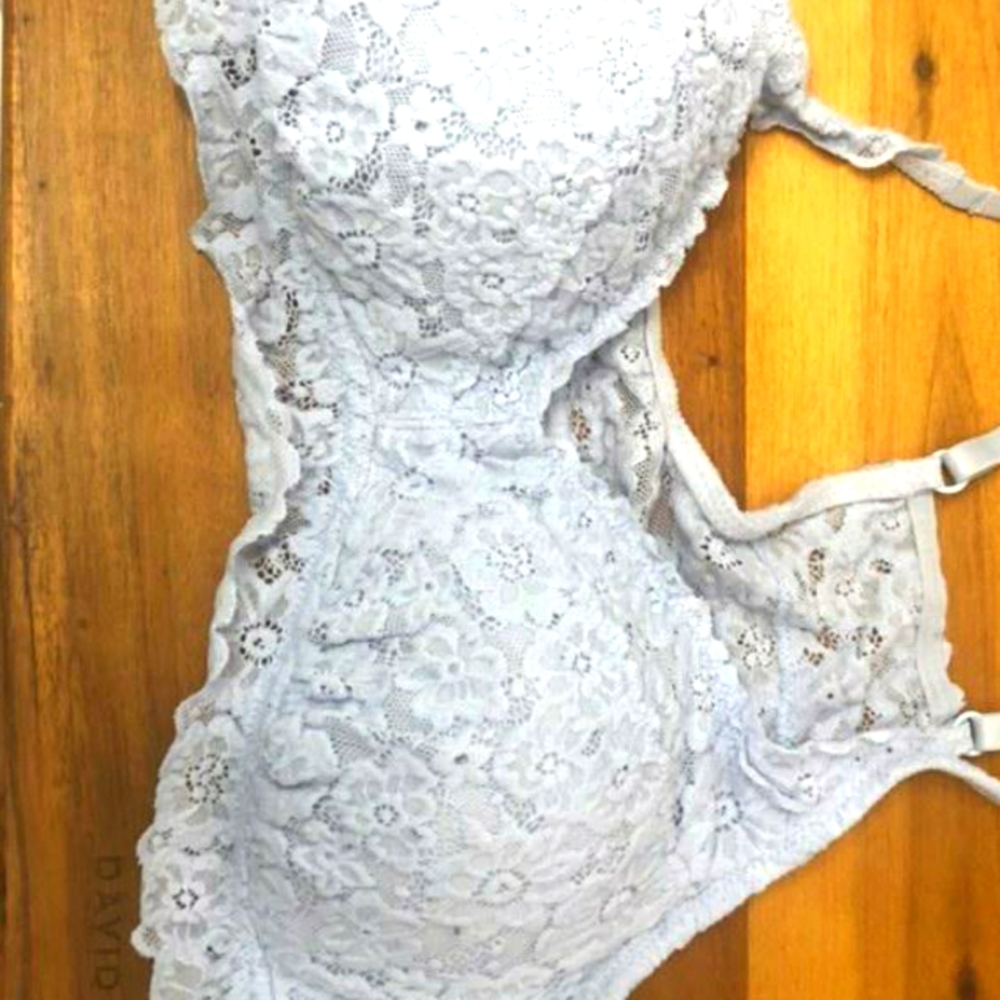 XL Light Blue Lace Bralette